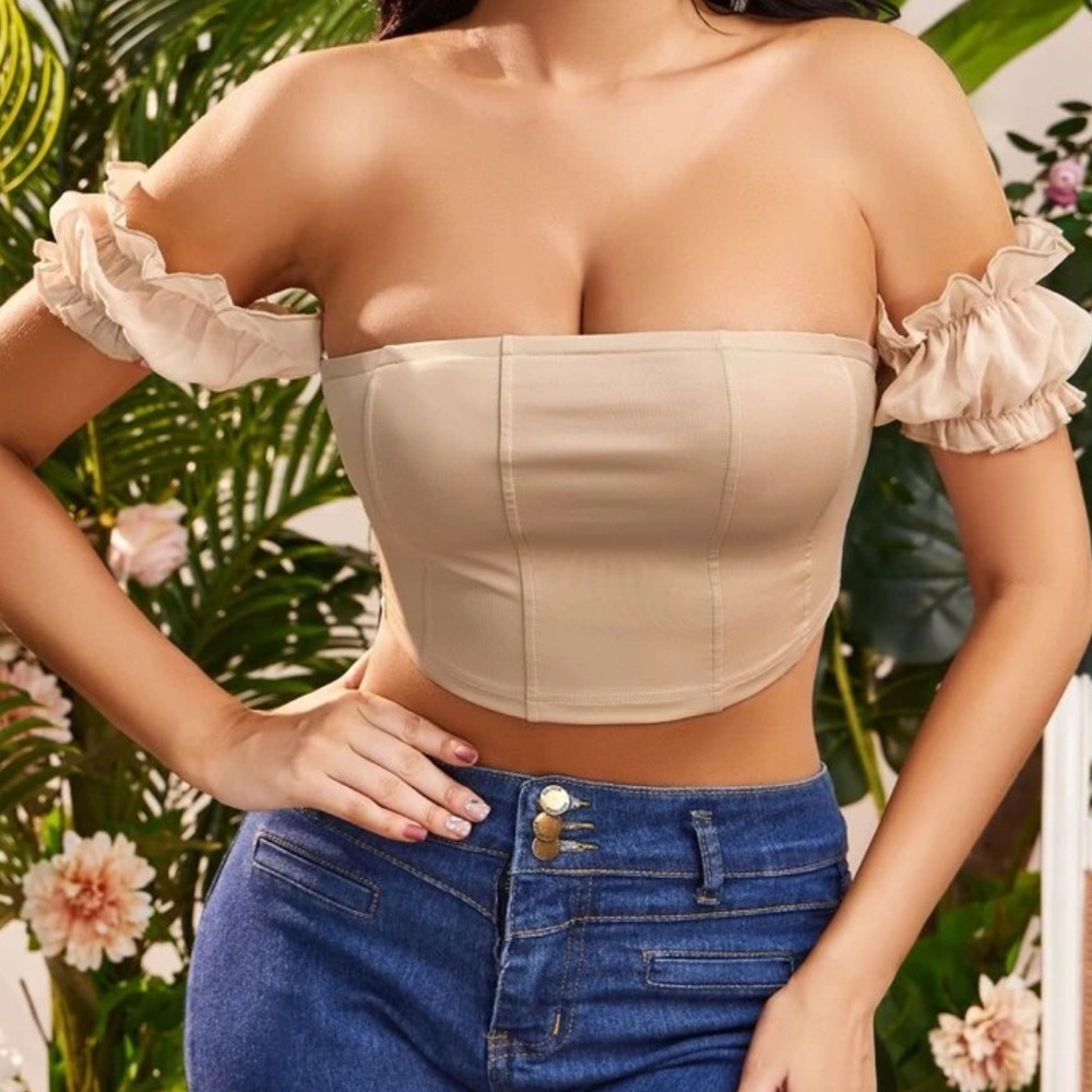 Tan crop top